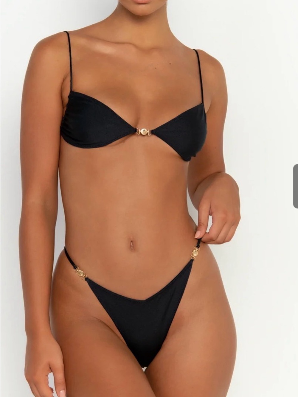 Sommer Swim Black Noir Ella Bikini Top - XS